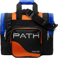 Single Ball Tote with Shoe Storage - Black with Orange and Royal Blue