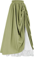 Scarlet Darkness Maxi Long Skirt - Double Layered Renaissance Skirt it