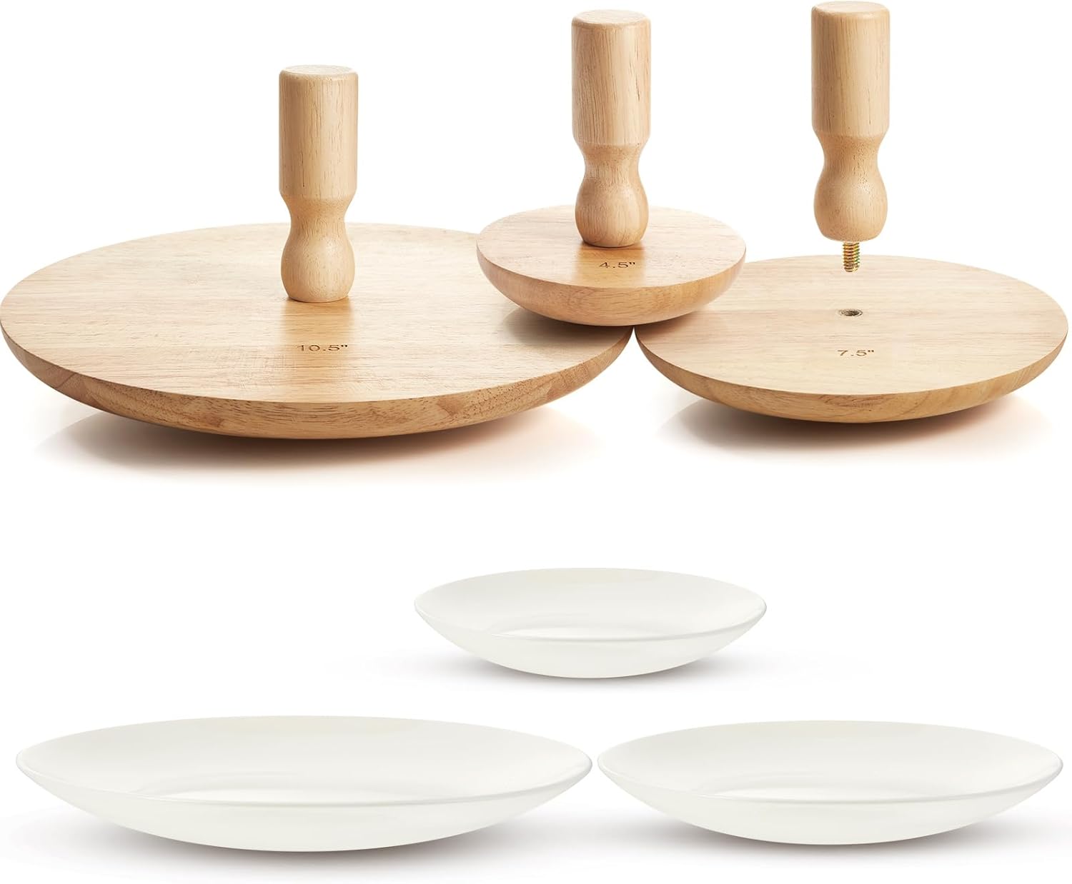 Pottery Molds for DIY Bowls and Plates - 3 Pack Set