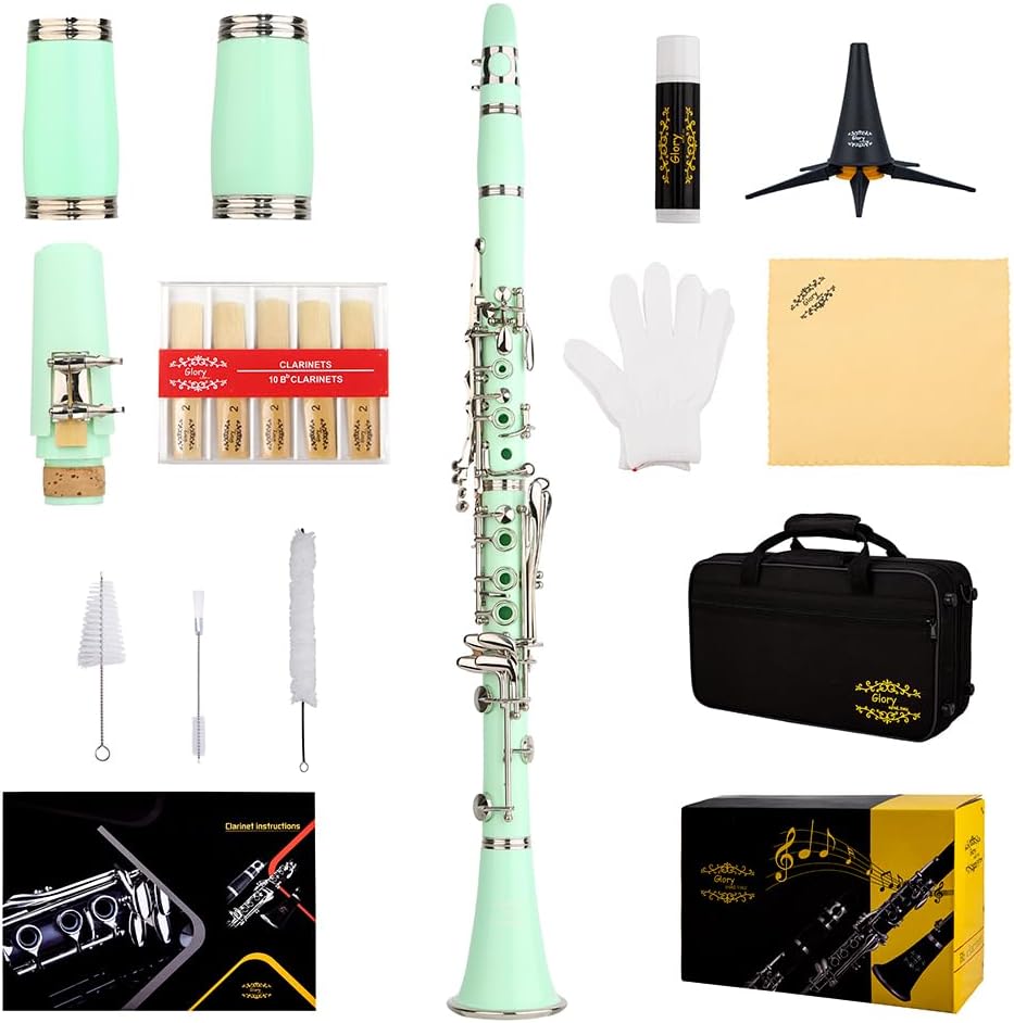 Professional Ebonite Bb Clarinet with Accessories for Musicians