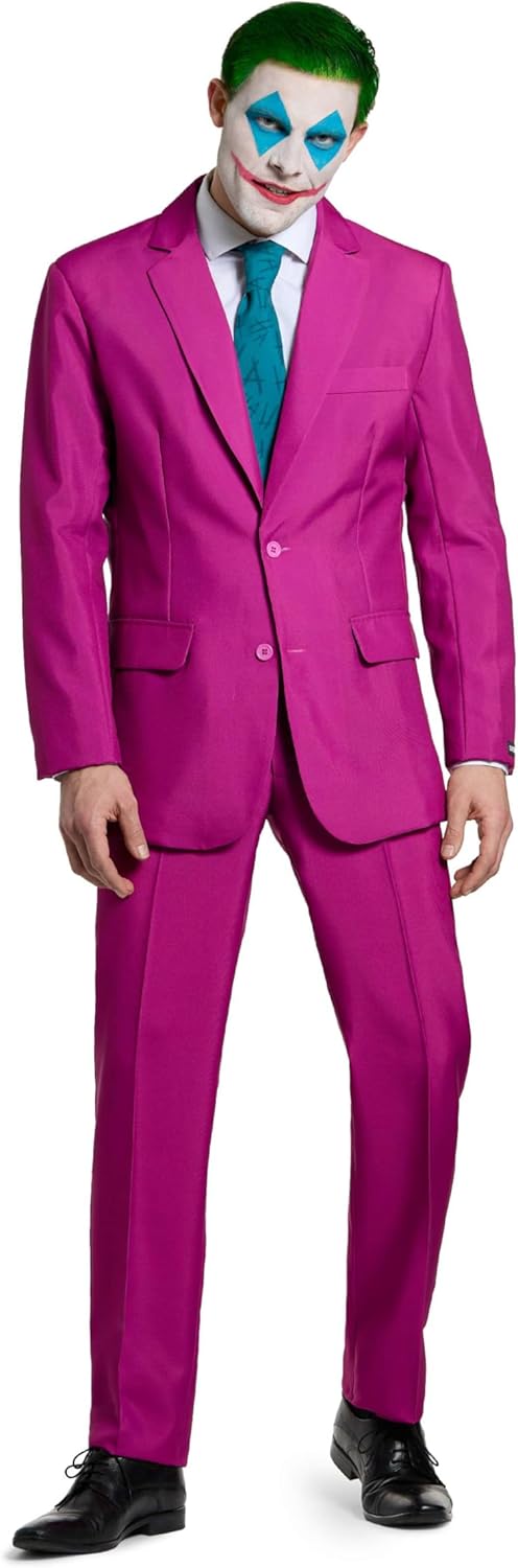 The Joker Costume for Men - Stylish Ruby Red Suit for Halloween