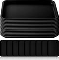 Gerrii 18 Pcs Plastic Fast Food Trays Bulk 9 x 12 in - Durable