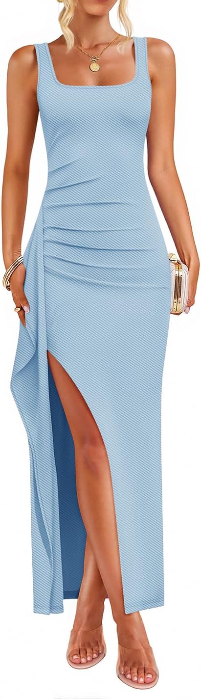 ZESICA Women's Sleeveless Maxi Dress for Summer Parties