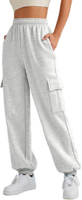 Womens Cargo Sweatpants Oversized Fleece Joggers - Warm Baggy Fit