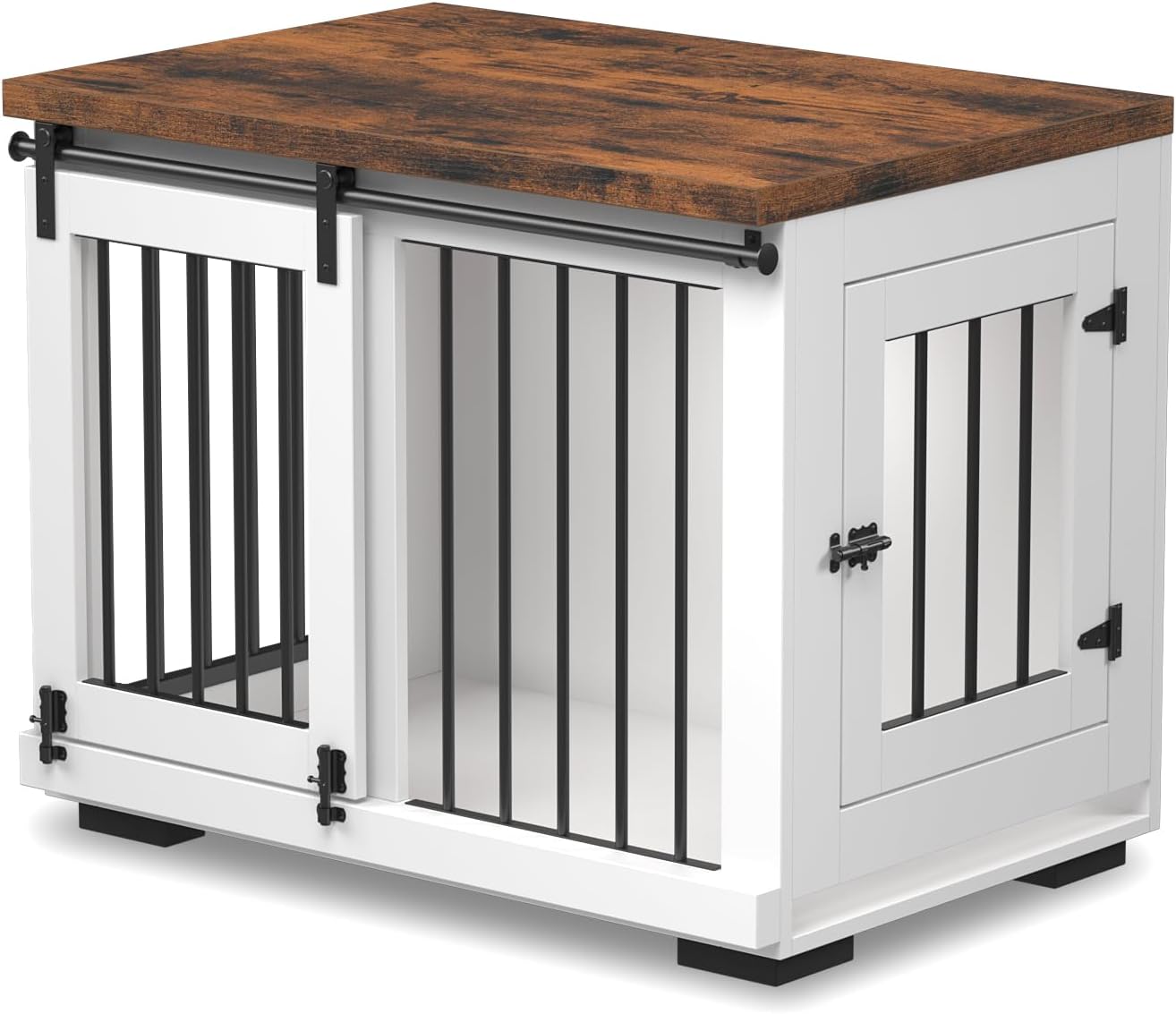 Zakkart Dog Crate Furniture with Barn Door for Medium Dogs