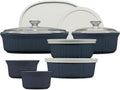 CorningWare Ceramic Bakeware Set with Lids - 12-Piece French Navy