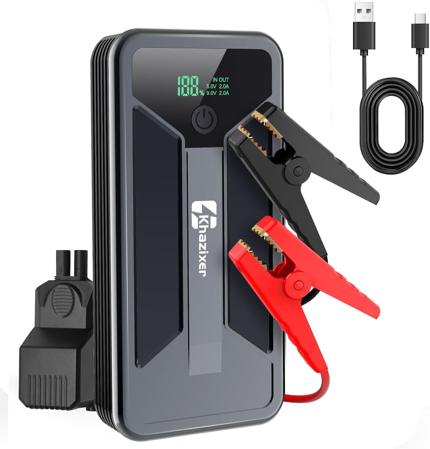 ET02 Car Battery Jump Starter 3000A Peak for 12V Vehicles