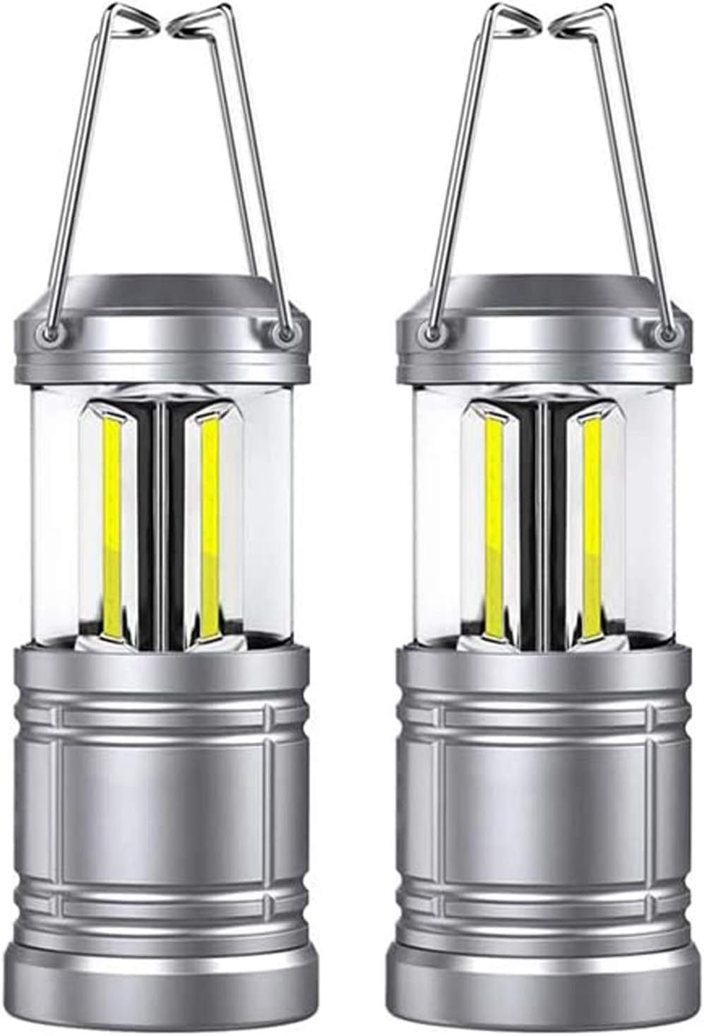 AuKvi 2 Pack 500 Lumens Brightness - Collapsible Lanterns for Emergency