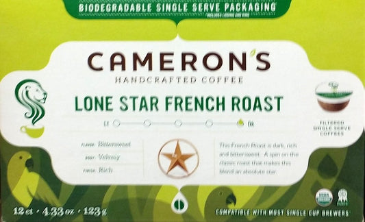 Cameron's Single Serve French Roast Coffee 24 Pods - Bold Flavor!