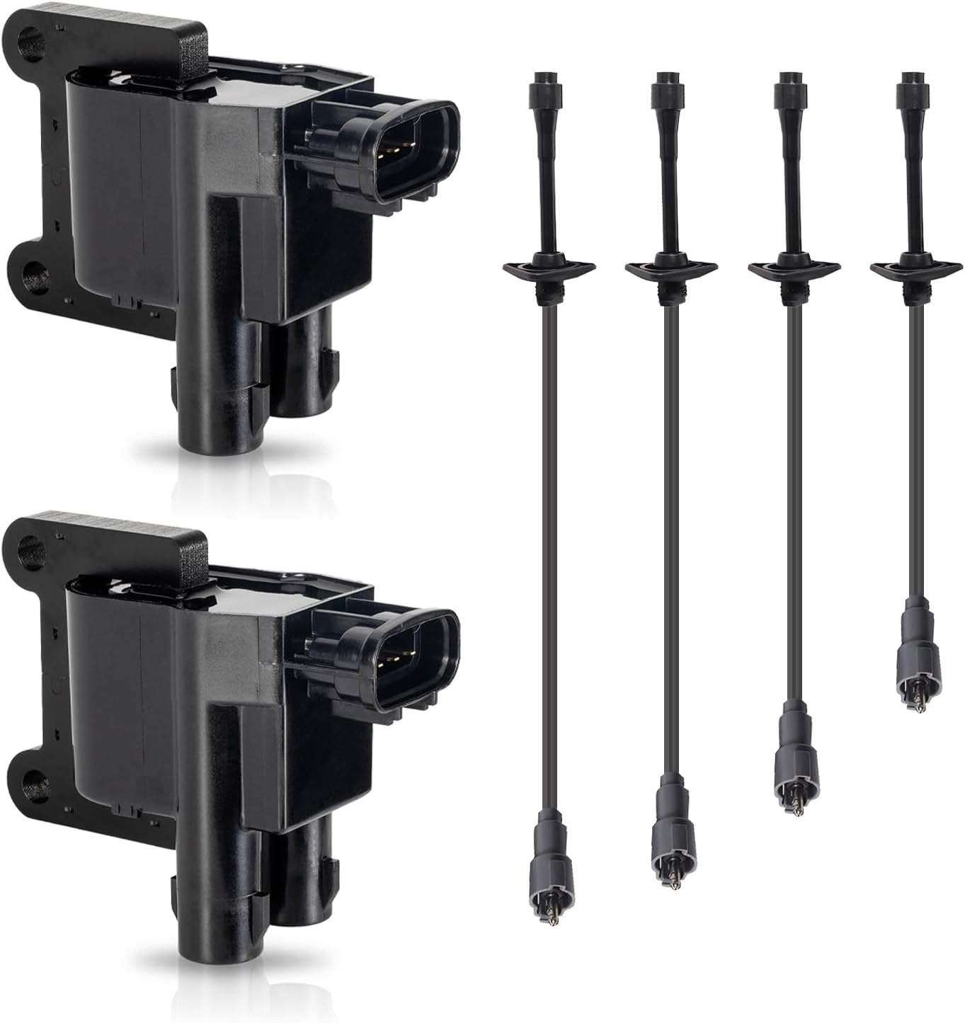 ENA Set of 2 Ignition Coil and Wire Set for Toyota Vehicles