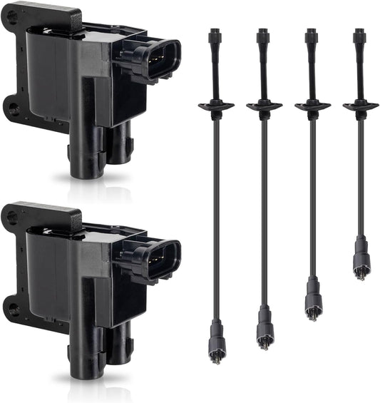 ENA Set of 2 Ignition Coil and Wire Set for Toyota Vehicles