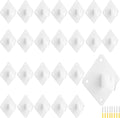 Gridwall Mount Brackets 24 Pc Set - Heavy-Duty White Wall Ledges