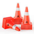 RoadHero Traffic Cones 18 in 12 Pack - Reflective Safety Cones