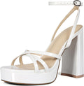Platform Heels for Women Strappy Block Chunky High Heels - Lace-Up 85