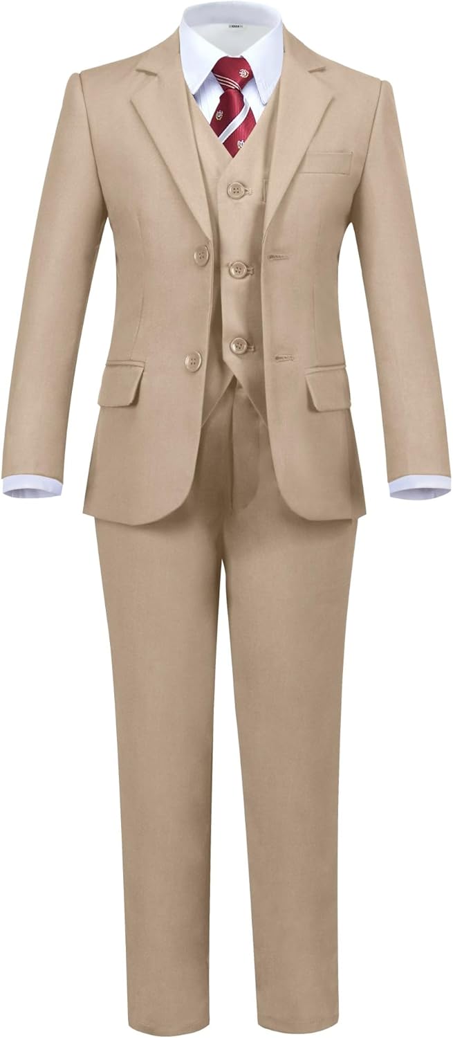 Boys' 5 Piece Formal Suit Set for Weddings and Special Events