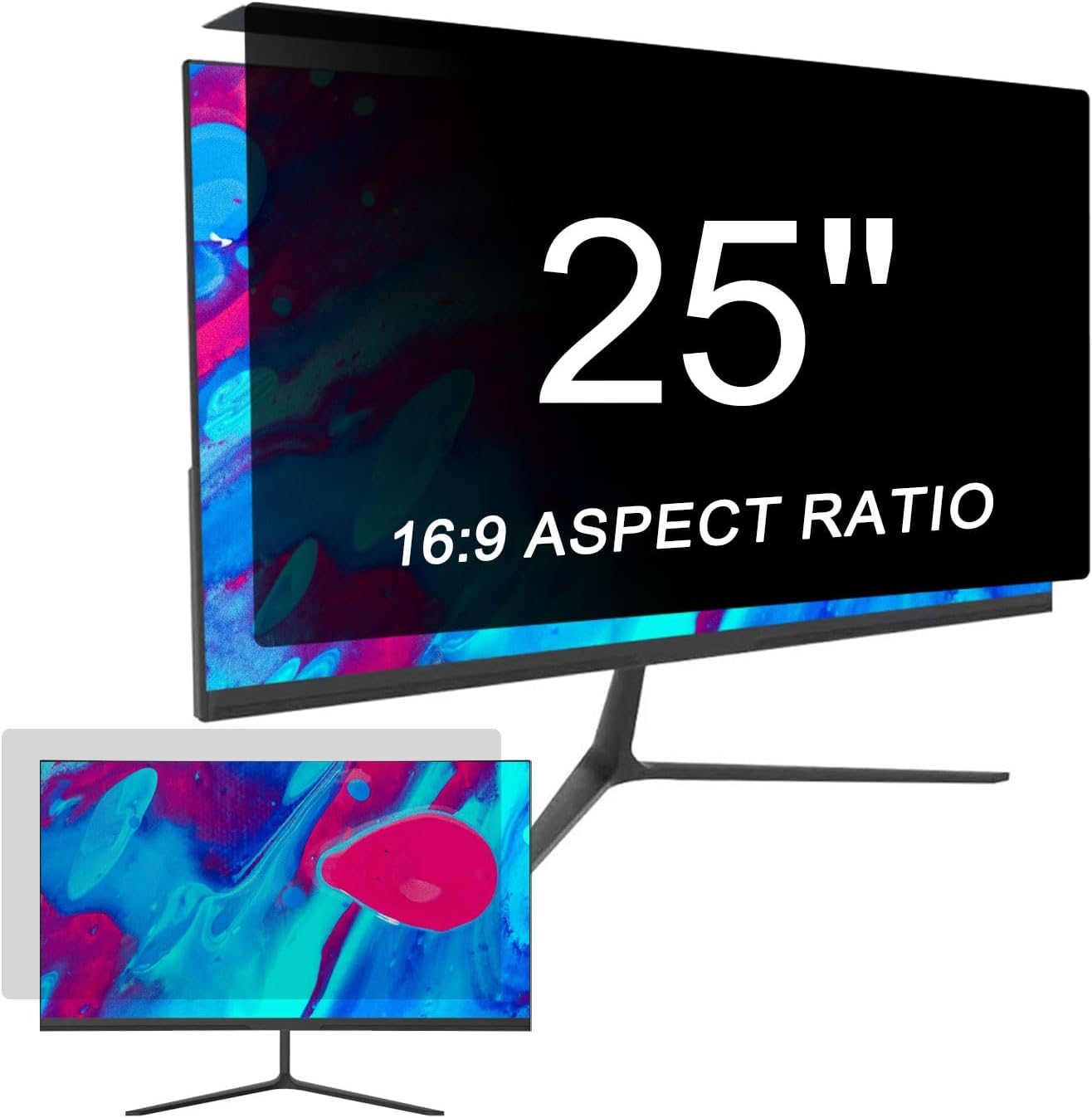 Hanging Computer Privacy Screen Filter 25 inch for Monitors