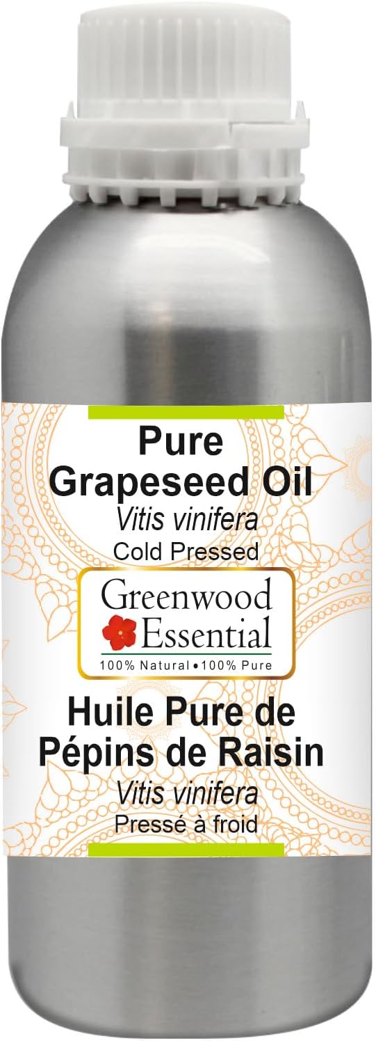 Pure Grapeseed Oil Cold Pressed for Skin and Hair Care