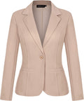 Women Long Sleeve Notch Lapel Blazer - Slim Work Casual Jacket