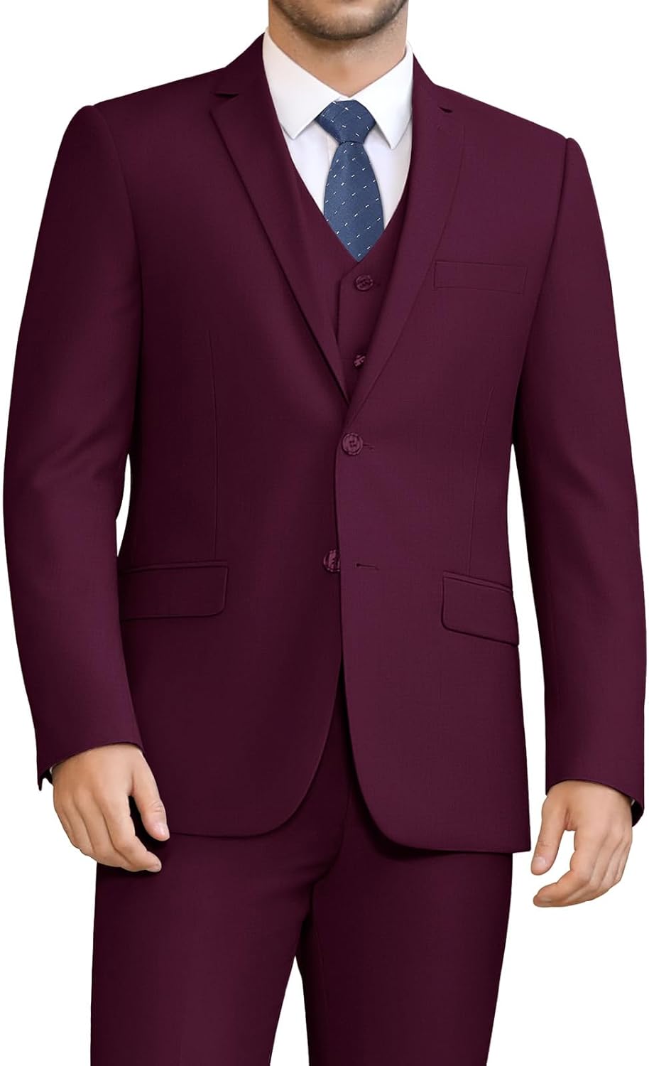 LUPURTY Men's Slim Fit 3 Piece Suit Set for Every Occasion