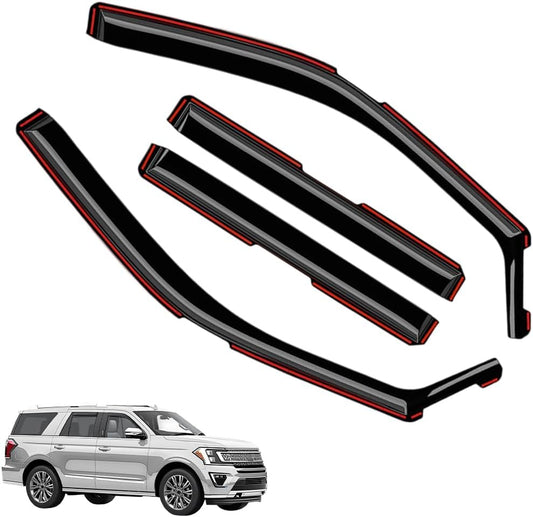 in-Channel Window Visors Rain Guards for Ford Expedition 2018-2025
