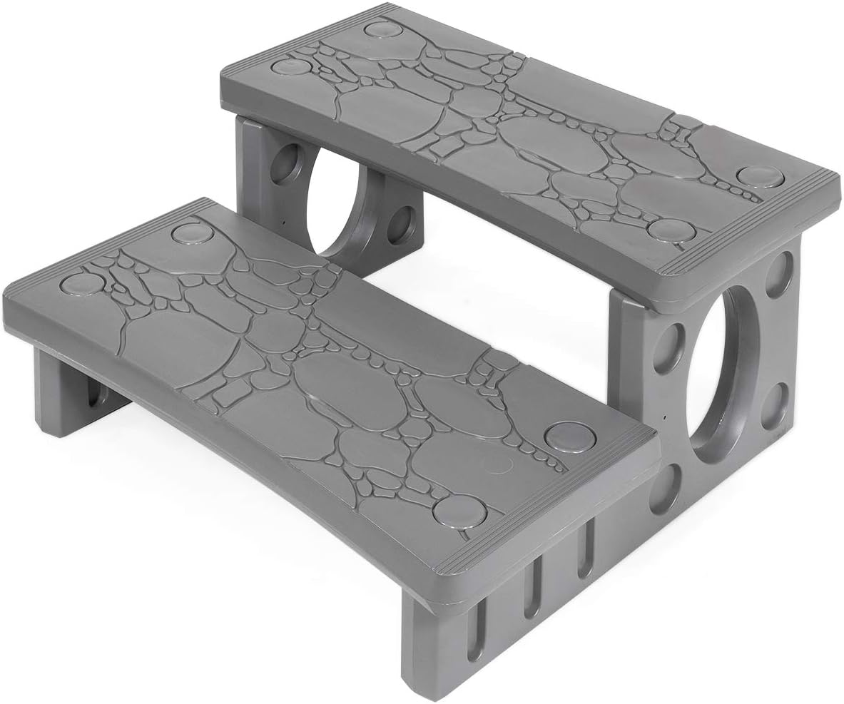 XtremepowerUS Premium Multi-Purpose 2-Step Spa Hot Tub Steps