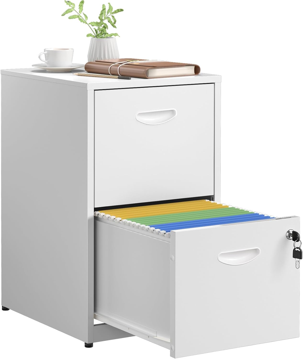 2 Drawer File Cabinet with Lock for Home Office Organization