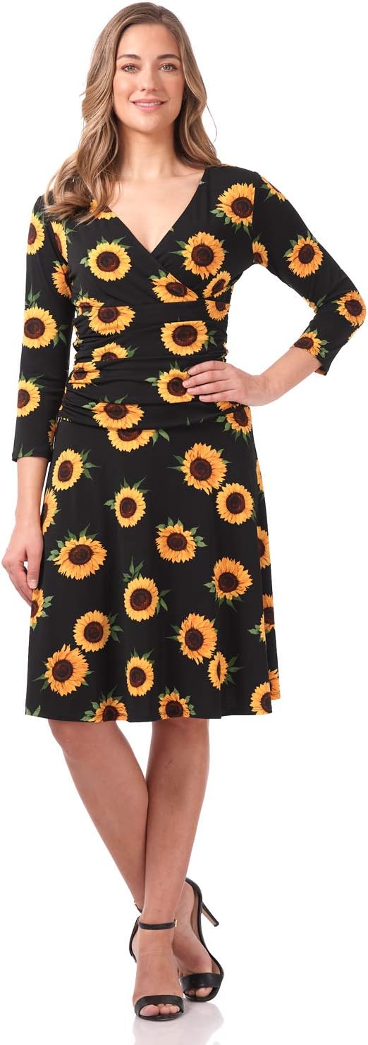 Rekucci Women's Slimming 3/4 Sleeve Fit-and-Flare Dress Review