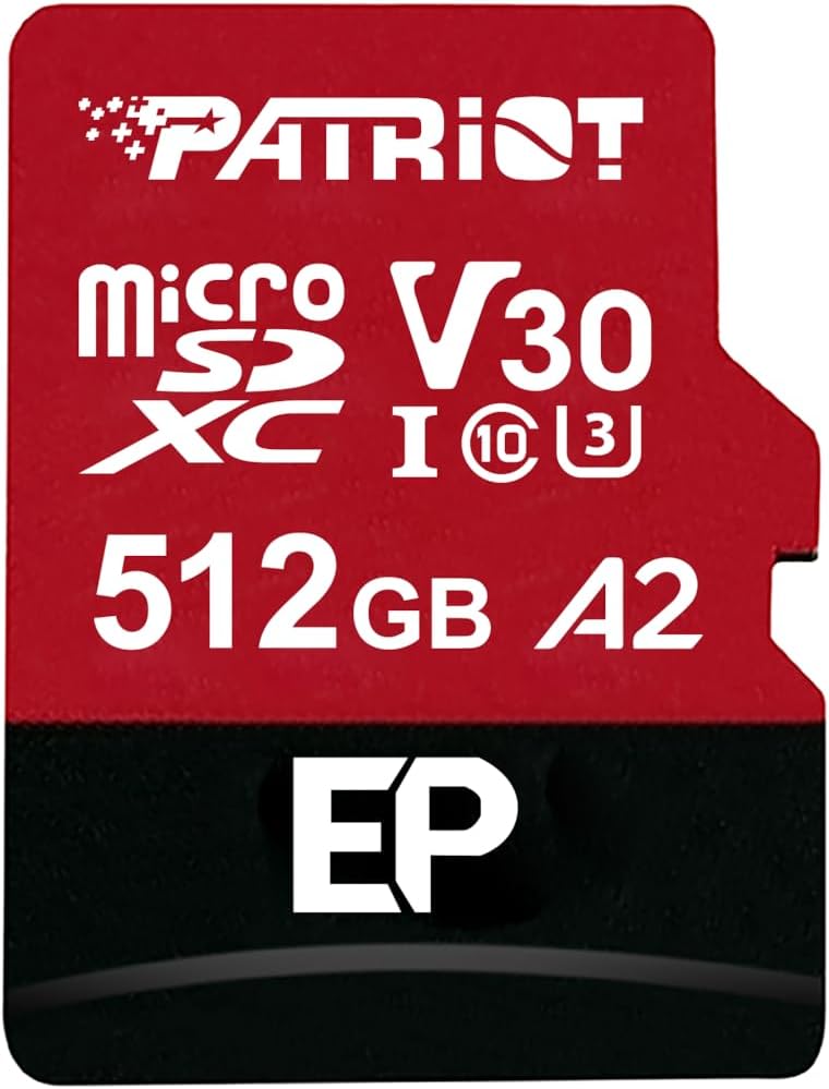 Patriot Memory 512GB Micro SDXC - Fast, Reliable Storage