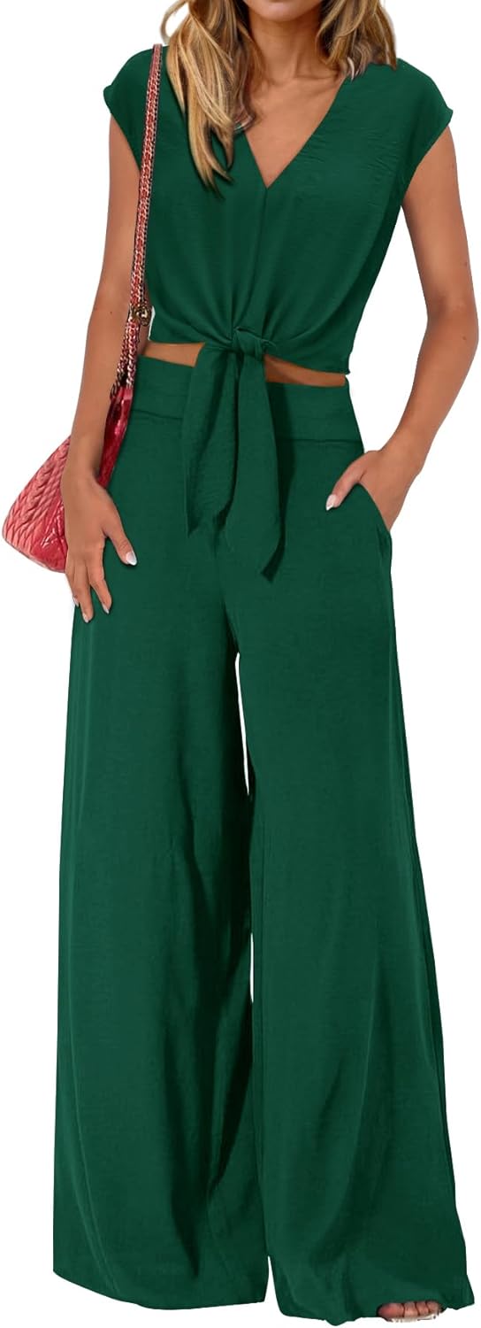 PRETTYGARDEN Women's Summer 2 Piece Outfits for Casual Chic