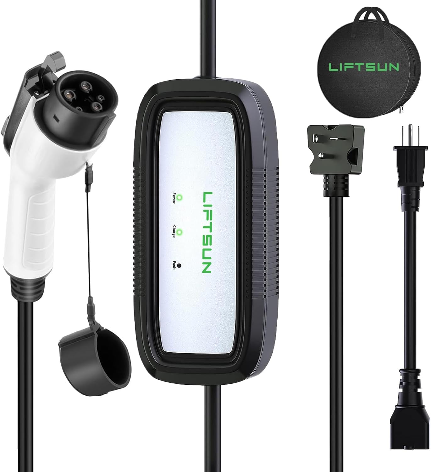 Level 1+2 EV Charger with 21Ft Cable for SAE J1772 EVs