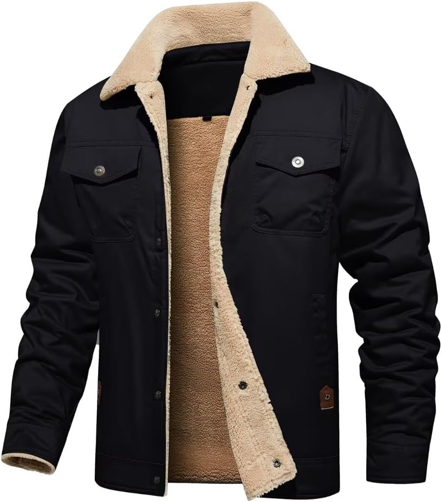 INVACHI Men's Winter Jacket - Warm Fleece Lined