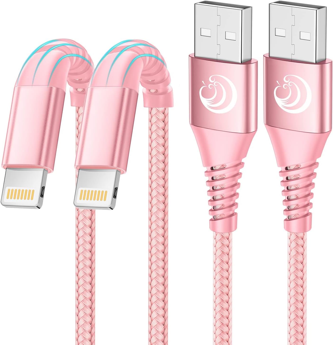 Fast Charging iPhone Cable 2Pack - Pink