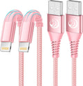 iPhone Charger 6ft 2Pack Nylon Braided Lightning Cable - Fast Charge
