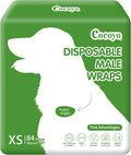 COCOYO Disposable Male Dog Wraps Extra Small - Super Absorbent Fit