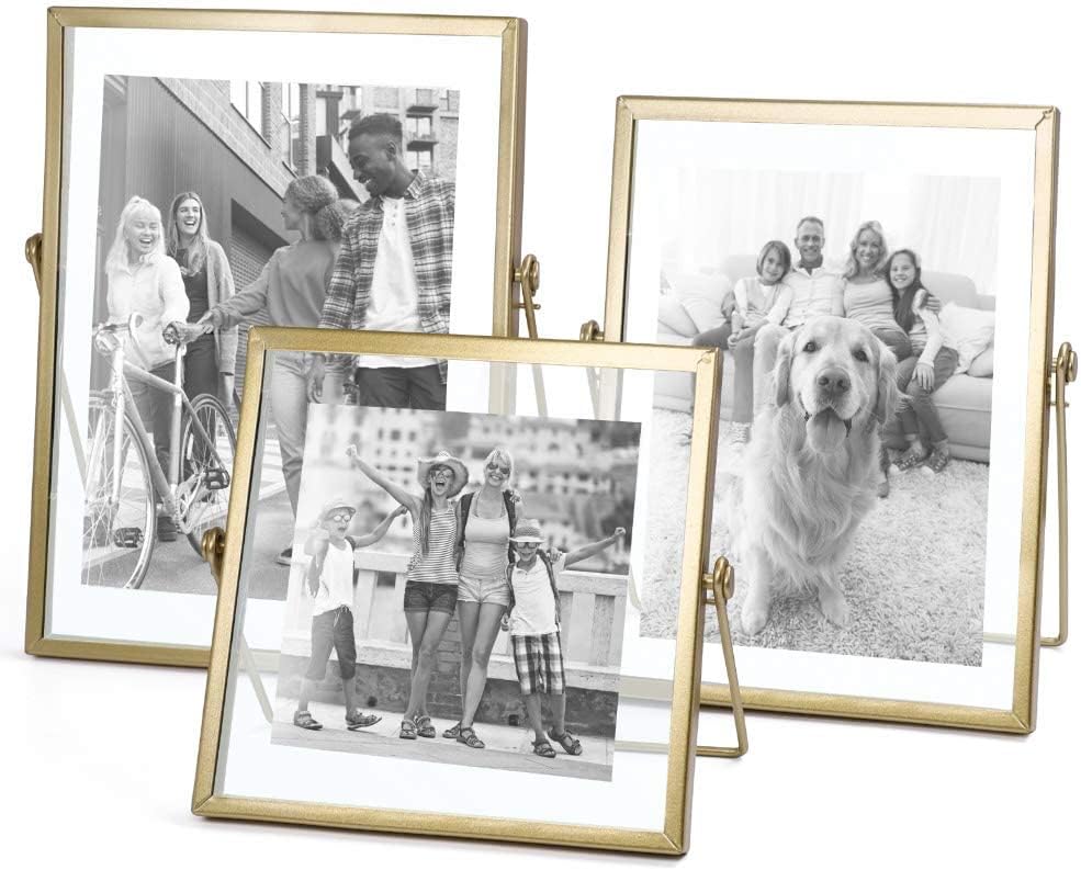 AceList Set of 3 Glass Photo Frames for Every Occasion