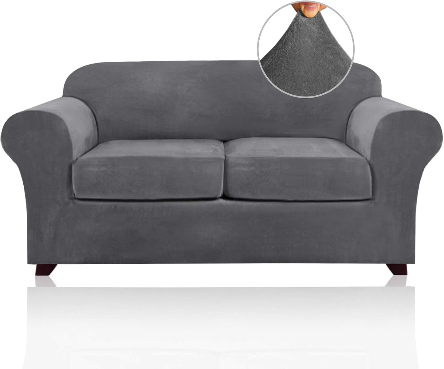 PrinceDeco Velvet Couch Cover for Loveseat - Stylish Protection