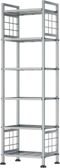 GIOTORENT 6-Wire Standing Storage Shelf - Narrow Metal Organizer