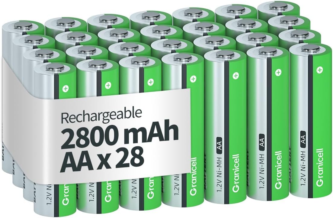 AA Rechargeable Batteries 2800 mAh High Capacity for Longevity