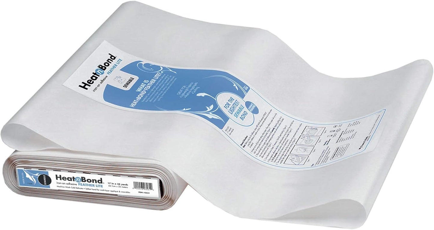 HeatnBond FeatherLite Iron-On Adhesive for Fabric Bonding