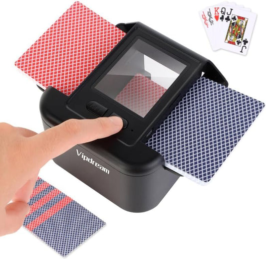 Automatic Card Shuffler for 1-2 Decks with USB-C Rechargeable