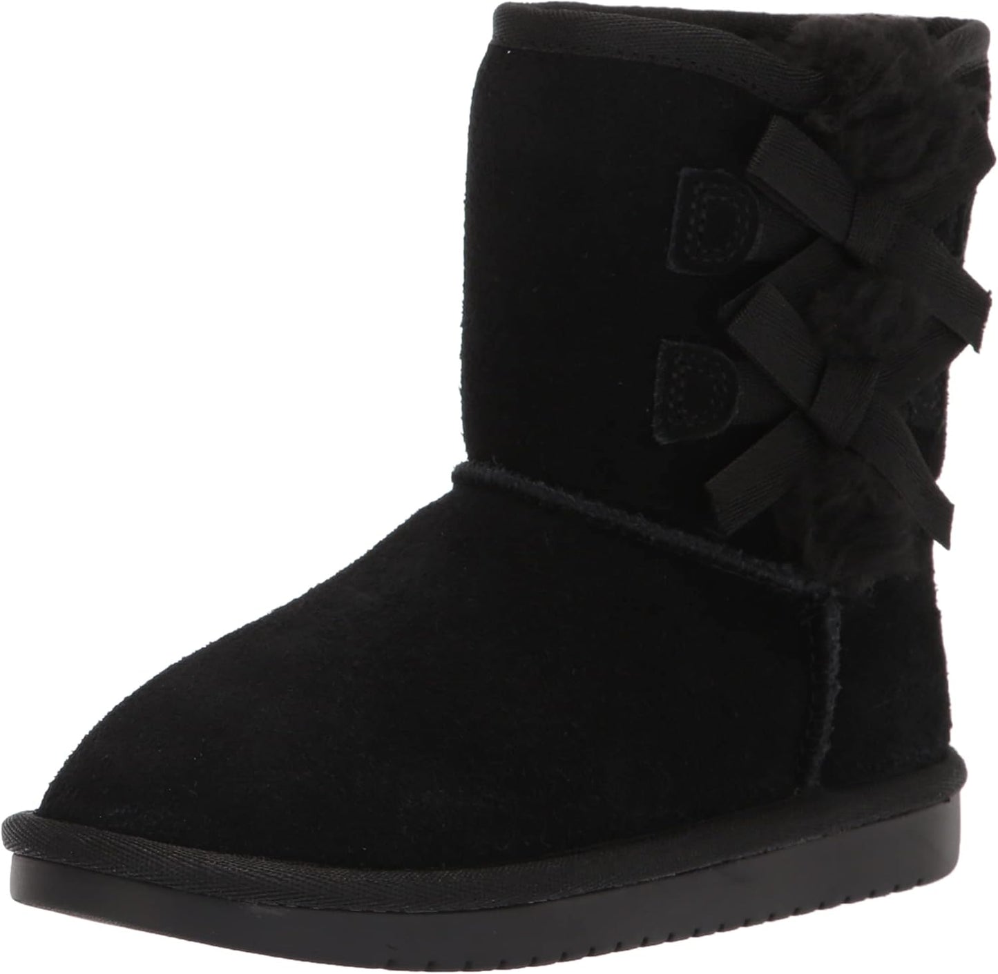 Koolaburra by UGG Girls' Victoria Short Boot with Bows and Fur