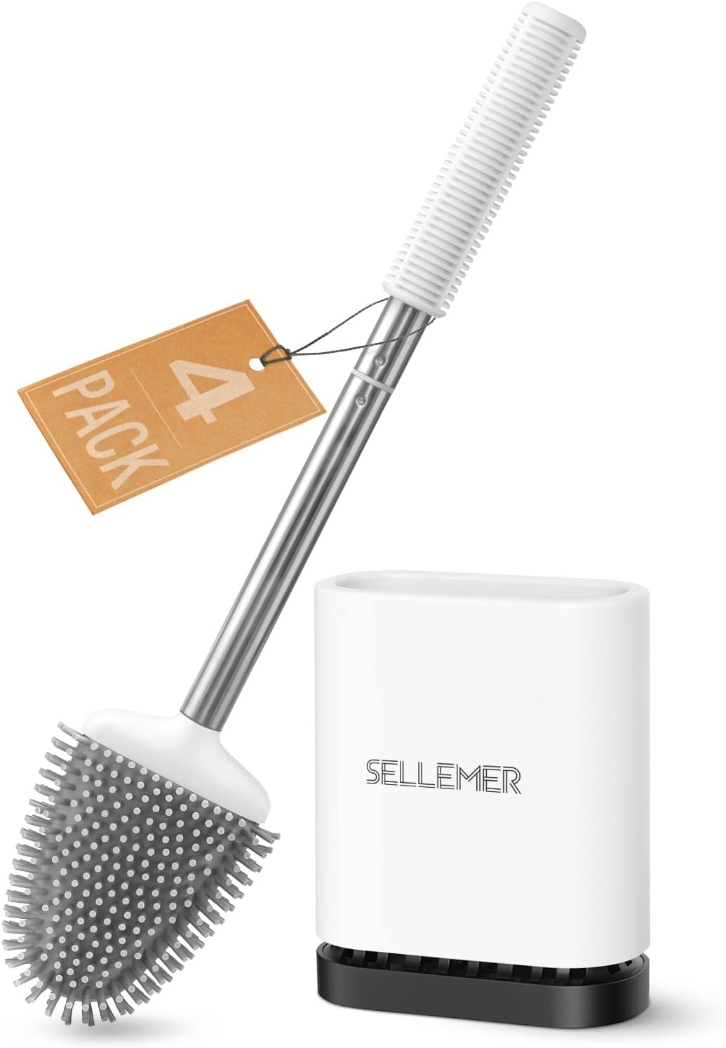 Sellemer Toilet Brush and Holder Set for Efficient Cleaning
