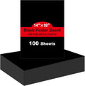 100 Pcs Black Poster Board Paper 14x18 - Bulk Vision Boards for Crafts