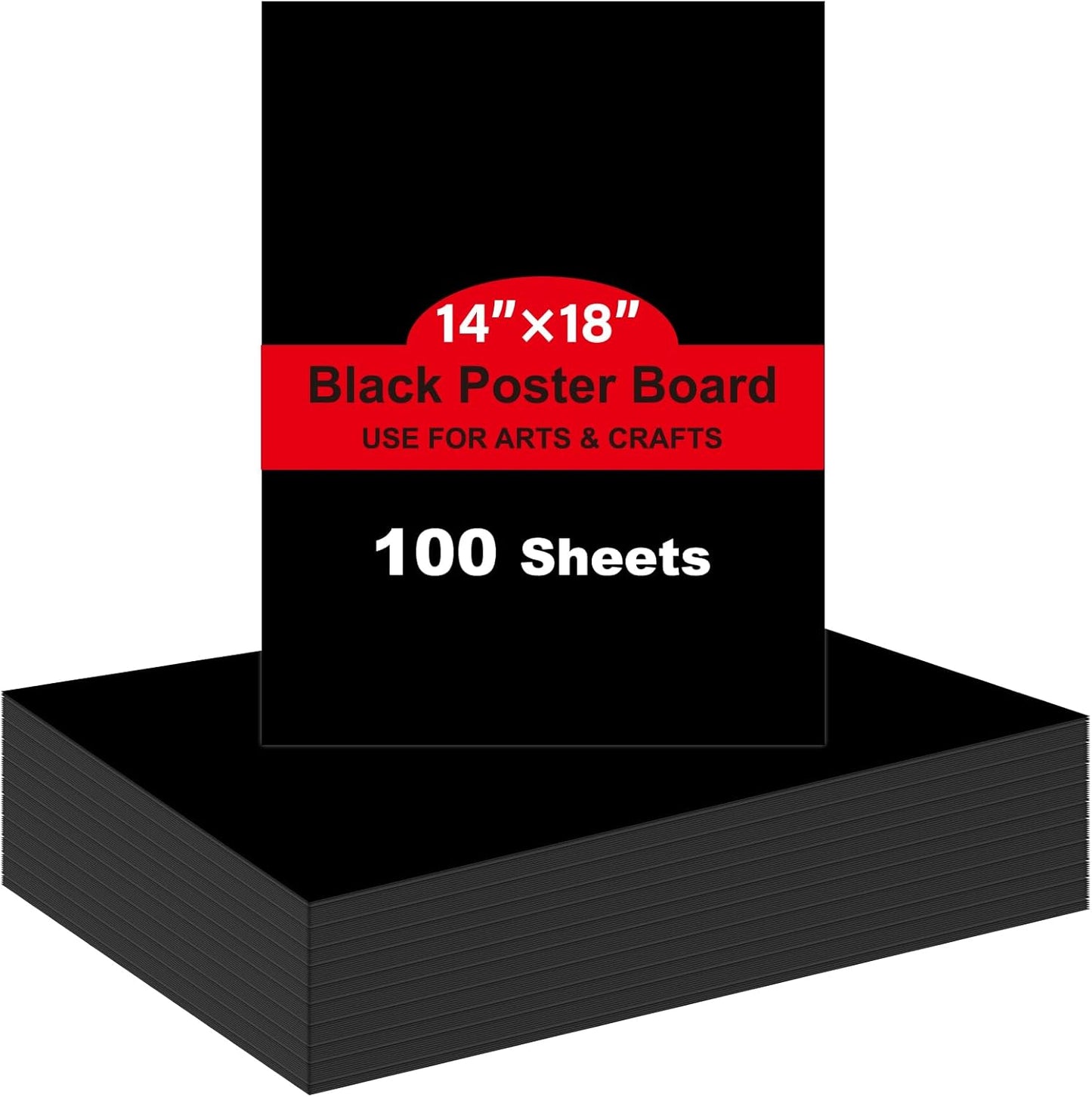 100 Pcs Black Poster Board Paper for School Projects and Crafts