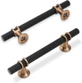 10 Pack 3-3/4 in Cabinet Pulls Matte Black and Champagne Bronze