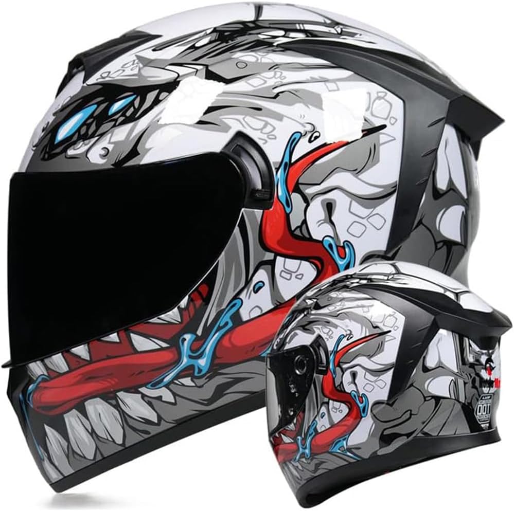 Unisex-Adult Full Face Motorcycle Helmet for Safe Riding