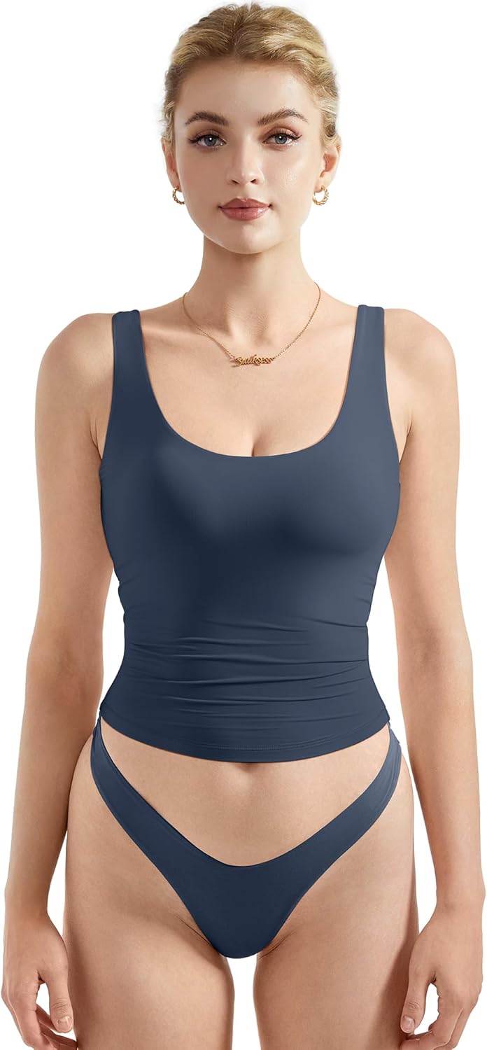 SUUKSESS Women Scoop Neck Tank Top for Summer Outings
