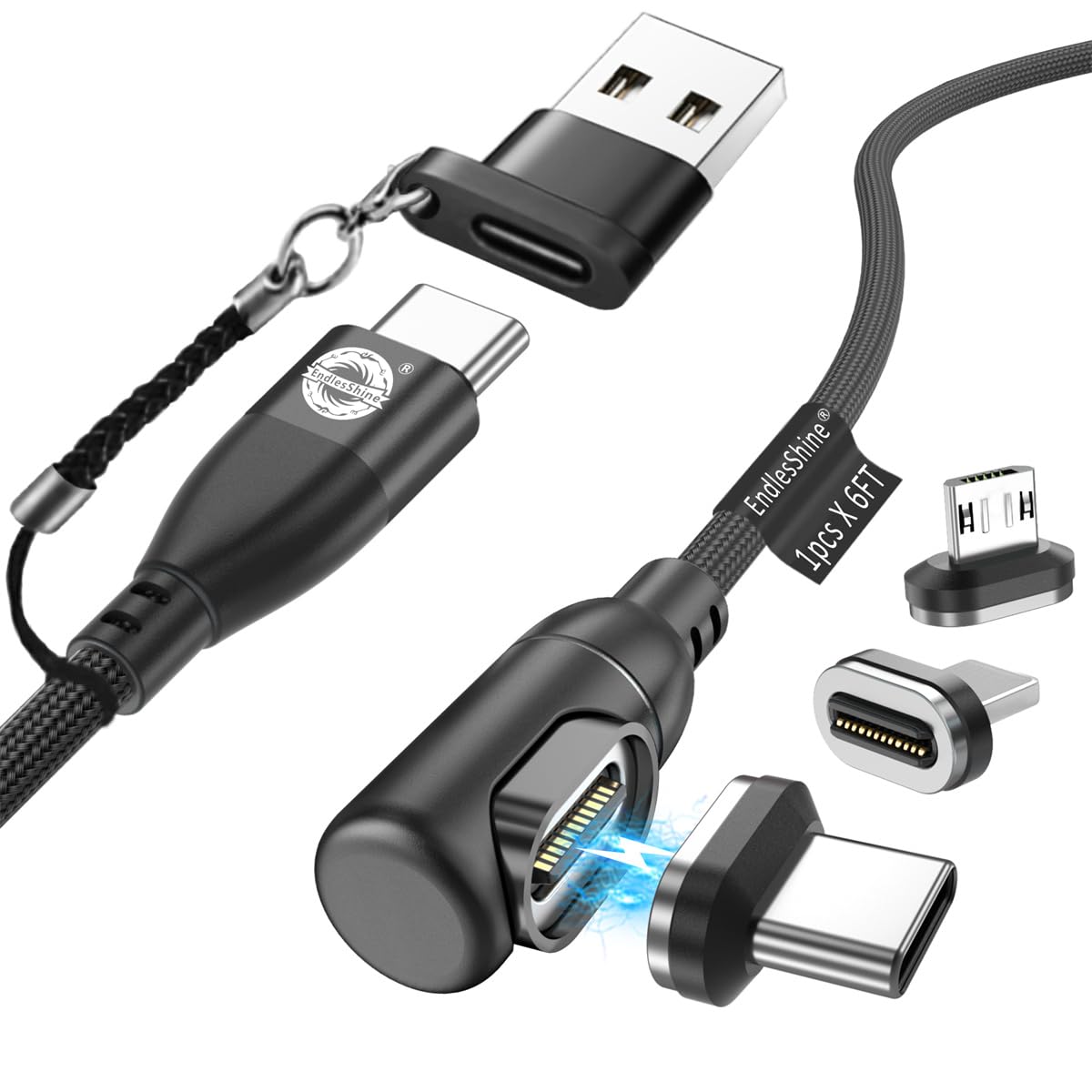 Fast Charge Magnetic 6-in-1 Cable by EndlesShine