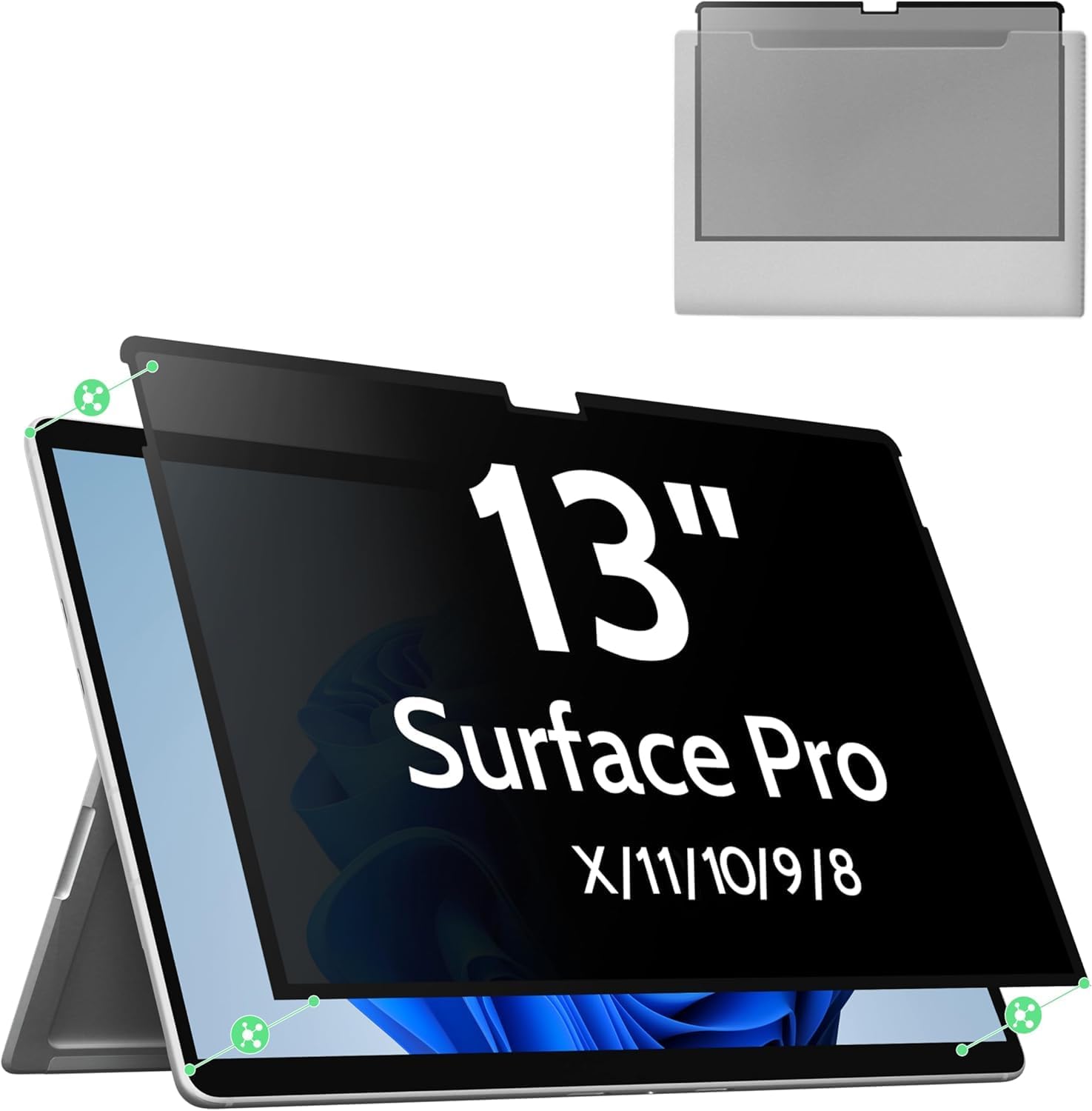 Privacy Screen Protector for Surface Pro 11/10/9/8/X - 13 Inch