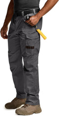 CQR Men's Quick Dry Work Pants for Men - Water Resistant Stretch Fit